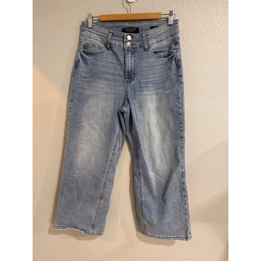 Judy Blue Women's Wide Crop Light Wash Denim Jeans‎ Size 9/29